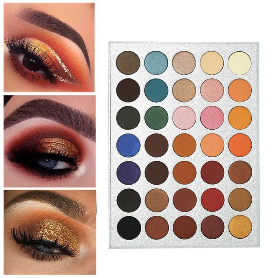 Beauty Glazed Eyeshadow Palette Pigmented Colors Makeup Pallets Eye Makeup 35 Colors