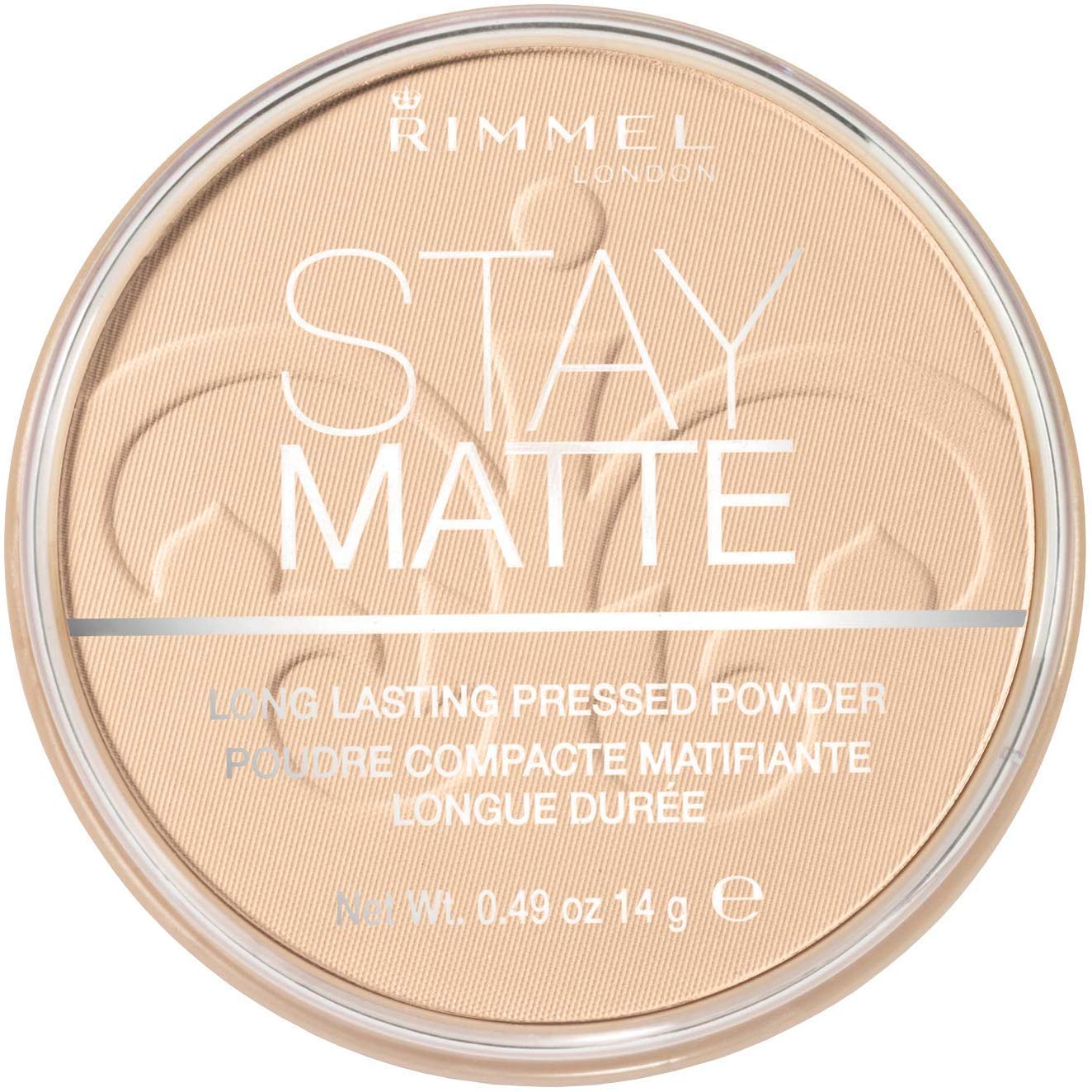 Rimmel London Stay Matte Long Lasting Pressed Powder, Transparent [001] 0.49 Ounce (Pack of 1)
