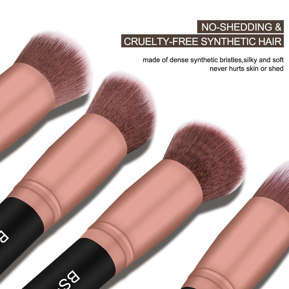 BS-MALL Makeup Brushes 18pcs Premium(Rose Gold)