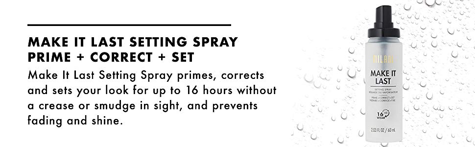 Milani Setting Spray - Make It Last, Make It Dewy, and Make It Last Matte Provide Hydration, Tone Correcting, and Matte Finish, Three Setting Sprays For Long-lasting Wear (Make It Last)